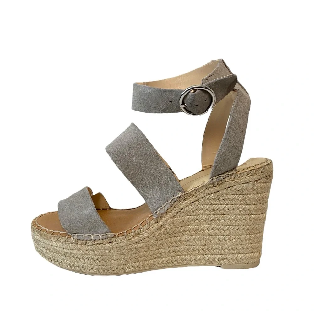 Dolce Vita Shae Platform Espadrille Spring Boho Casual Chic‎ Wedge Sandal Gray